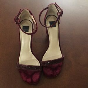 White House Black Market Velvet Heels